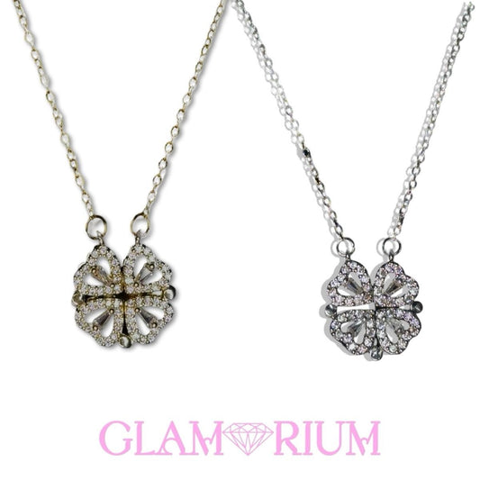 ‘’What The Luck’’ Clover Magnetic Necklace -