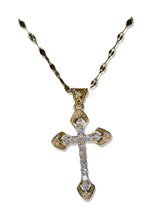 ‘’Faith it till you make it’’ Cross Pendant Necklace